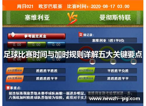 足球比赛时间与加时规则详解五大关键要点 足球比赛时间与加时规则详解五大关键要点