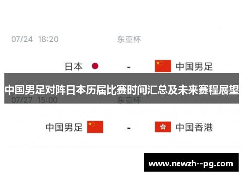 中国男足对阵日本历届比赛时间汇总及未来赛程展望