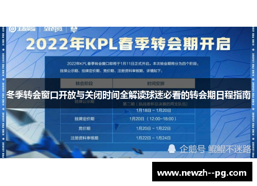 冬季转会窗口开放与关闭时间全解读球迷必看的转会期日程指南