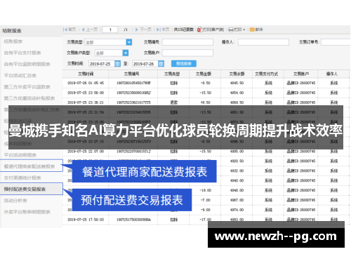 曼城携手知名AI算力平台优化球员轮换周期提升战术效率